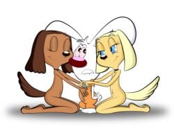 anthro brandy_and_mr._whiskers brandy_harrington canine disney disney_channel dog female fur furry male mammal mr._whiskers nipples rabbit straight tagme tiffany_turlington toon_disney