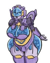 1girls artits:doodles_donut big_breasts breasts busty chubby chubby_female female female_only nautica purple_lipstick robot robot_girl robot_humanoid solo solo_female thick_thighs transformers wide_hips