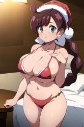 1girls ai_generated big_breasts bikini breasts chloe_(pokemon) cleavage collarbone female pokemon pokemon_journeys ryuzam solo