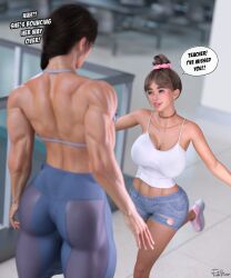 1futa 3d akame balls breasts brown_eyes brown_hair dark_eyes female futanari futaprisoner huge_balls huge_cock huge_cock light-skinned_female light_skin muscles muscular muscular_female muscular_futanari song testicles