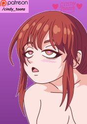 ahe_gao ahegao_face chainsaw_man cindy_toons makima_(chainsaw_man) nude nude_female red_hair yellow_eyes