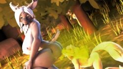 3d ass big_breasts big_butt breasts butt_sniffing canid canine commonguard deer dominant dominant_female duo fart fart_fetish fart_sniffing female forced fox hi_res larger_female male male/female mammal size_difference smaller_male sniffing