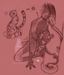 against_surface anthro cum_in_pussy dragon egg egg_laying female furry impregnation loki_(aasimarmilk) male male/female master_tigress pregnant pregnant_female size_difference tiger vaginal_penetration vaginal_sex