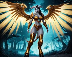 ai_generated alien athena draenei female goddess warcraft