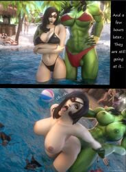 3d abigale_rowe female futa_on_female futanari grokasha_ironfang human_female light-skinned_female light_skin orc orc_futanari world_of_warcraft zentaeron