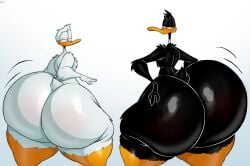 2boys ass big_ass big_ass_(male) bottom_heavy bubble_butt daffy_duck dat_ass disney donald_duck dumptruck_ass fat_ass huge_ass large_ass male_only massive_ass nude nude_male schplingnops thick_ass thick_thighs thunder_thighs warner_brothers wide_hips