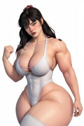 ai_generated dc dc_comics medium_breasts muscular_female perfect_body punchline_(dc) thick_thighs toned_female voluptuous