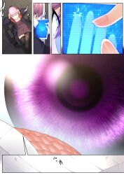 giant_eye giant_eyes giantess giga_giantess girls'_frontline girls_frontline looking_at_partner macro_female micro_male micro_on_macro pink_eyes pink_hair shizeart