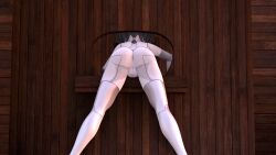 1girls 3d 3d_(artwork) female female female_only glory_hole glory_wall jun_(mdrg) my_dystopian_robot_girlfriend nude nude_female pandyno robot robot_girl