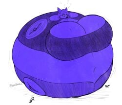 big_breasts blueberry_inflation breasts cleavage female furry huge_breasts inflation sunken_head sunken_limbs tagme thick_thighs wide_hips xxx24sonic