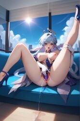 1girls ai_generated dildo dripping female_masturbation high_heels honkai:_star_rail huge_breasts large_breasts masturbation mizaraiart nude pussy pussy_juice robin_(honkai:_star_rail) spread_legs spread_pussy squirting stable_diffusion tagme thick_thighs vaginal_penetration wet wet_pussy