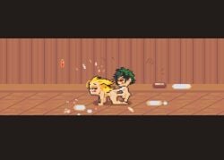 animated backshots bigger_female cathleen_bate caught caught_off_guard cheating cheating_boyfriend cum cumming deku doggy_style izuku_midoriya mina_ashido my_hero_academia older_female older_woman_and_younger_boy pixel_art pixelpanzone sauna sex star_and_stripe_(my_hero_academia) stars_and_stripes straight surprised surprised_expression twerking