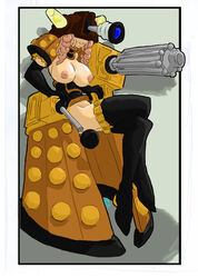 1girls beige_skin breasts color dalek doctor_who female female_only gun nipples rule_63 solo solo_female tagme weapon