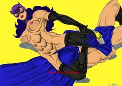 abs almalibre batman batman_(series) bruce_wayne catwoman colored dc dc_comics leg_lock male/female muscular_female selina_kyle straight straight_hair