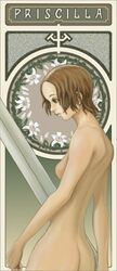 brown_hair claymore medium_breasts priscilla small_breasts sword tagme