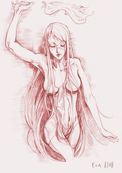 claymore drawn eva_st_clare galatea_(claymore) long_hair medium_breasts nude tagme