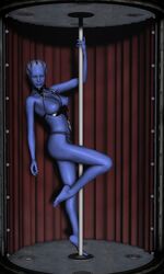 3d asari mass_effect mememo stripper stripper_pole stripping