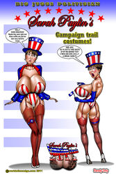 1girls 2011 american_flag female female_only politics real_person sarah_palin smudge solo tagme