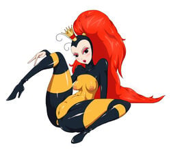 1girls anus ass blue_eyes bodysuit cameltoe earthworm_jim_(franchise) father_dimitry female high_heels long_hair nipples no_humans princess_what's-her-name red_hair small_breasts solo tagme uncensored