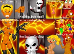 cartoon_network comic crossover disney female goof_troop mandy mandy_(billy_and_mandy) nipples roxanne_(goof_troop) the_grim_adventures_of_billy_and_mandy vlade