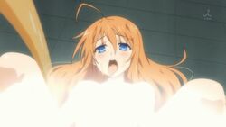 animated bare_shoulders blue_eyes konoe_subaru lowres mayo_chiki! naughty_face orange_hair pointy_chin sexually_suggestive steam subaru_konoe