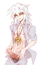 erection male male_only penis solo yami_bakura yu-gi-oh! yu-gi-oh!_duel_monsters