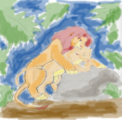 anthro disney feral king lion lioness lynx_girl_(artist) mammal nala recolor simba the_lion_king