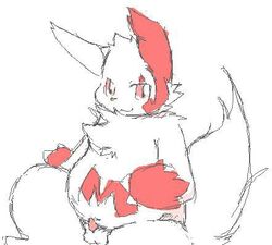 1boy chubby kogamaru male male_only nude penis pokemon pokemon_(species) solo zangoose