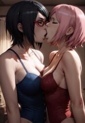 2girls adult_and_teenager age_difference ai_generated animated civitai hailuoai height_difference incest kissing light-skinned_female mikey-rg97 milf mother_and_daughter naruto_shippuden no_sound sakura_haruno sarada_uchiha shorter_than_30_seconds tagme teenager tongue_kiss video yuri