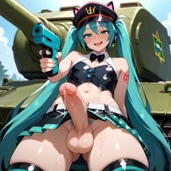 1futa ai_generated balls big_penis blush cat_ears dickgirl fortnite futa_only futanari gun hatsune_miku horny ian8766_(artist) imminent_oral intersex light-skinned_futanari partially_clothed penis pov precum pubic_hair public self_upload submissive_pov sweat taker_pov tank teasing testicles vocaloid yandere