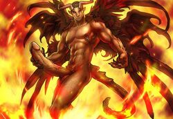 abs balls corazon demon erection evil horn incubus macro male male_only muscles muscular nude penis piercing solo tail wings