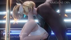 1boy1girl 1girl1boy 3d 3d_(artwork) 3d_animation animated big_breasts big_dick big_penis black_body blacked blonde_hair breasts club dark-skinned_male dark_skin female game interracial male male_anilingus paizuri rimjob rimming sophitia_alexandra soul_calibur soulcalibur sound standing tagme titjob tongue vchansfm video