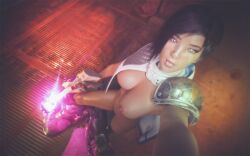 1girls ana_bray asian asian_female big_breasts breasts destiny_(game) destiny_2 female guardian_(destiny) hunter_(destiny) its-gergless nipples nude nude_female ranged_weapon selfie tagme telesto weapon