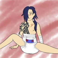 blacklacebaby diaper diaper_fetish dramatical_murder koujaku tagme