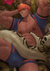 bara big_penis gay gay_sex hairy_armpits homosexual huge_cock human_on_feral human_on_pokemon male_only masculine_male muscular muscular_male penetration pierced_nipples pokemon pokemon_(species) punim410 raihan_(pokemon) sandaconda