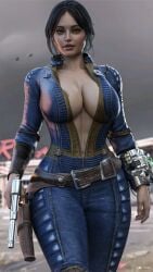 1girls 3d 3d_render alternate_version_available artist_name belt belt_buckle bethesda_softworks big_areola big_ass big_breasts big_nipples black_hair bodysuit celebrity cga3d child_bearing_hips cleavage cleavage_cutout clothed clothed_female clothing clothing_cutout curvaceous curvaceous_female curvaceous_figure curves curvy curvy_body curvy_female curvy_figure curvy_hips curvy_thighs dark_nipples ella_purnell erotichris fallout fallout_(tv_series) female female_focus female_only fit fit_female front_view fully_clothed functionally_nude functionally_nude_female holding_object holding_weapon holster hourglass_figure huge_areolae huge_ass huge_breasts huge_nipples large_areolae large_ass large_breasts large_nipples light-skinned_female light_skin looking_at_viewer lucy_maclean mostly_clothed partially_clothed patreon_logo photorealistic pip-boy pistol ponytail realistic skin_tight skindentation solo solo_female solo_focus thick_thighs thigh_holster tied_hair tight_clothes tight_clothing tights toned toned_body toned_female video_game video_game_character video_game_franchise voluptuous voluptuous_female wardrobe_malfunction watermark weapon wide_hips