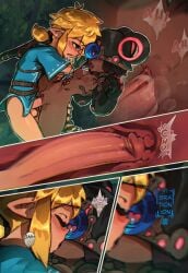1boy 1girls bisexual breath_of_the_wild female guardian_(zelda) light-skinned_male light_skin link link_(breath_of_the_wild) male nintendo pokilewd the_legend_of_zelda the_legend_of_zelda:_breath_of_the_wild zelda