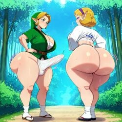 1futa 1girls ai_generated ass big_ass big_breasts big_butt breasts erection erection_under_clothes erection_under_loincloth fado_(ocarina_of_time) fundoshi fundoshi_futanari fundoshilover101 futanari geta happi_(clothing) huge_ass huge_breasts huge_butt loincloth nintendo ocarina_of_time sarashi tabi_socks the_legend_of_zelda