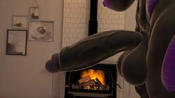 3d alien alien_(franchise) alien_futa big_dick black_balls black_body black_cock black_dick dick dick_out fat_cock floppy_cock full_balls futanari hung hung_futa mrhighvoice nude plump_balls purple_nipples purple_tip veiny veiny_penis vrchat vrchat_furry xenomorph