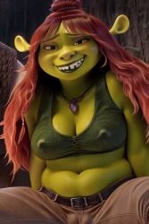 ai_generated animation breasts bulge cameltoe felicia_(shrek) nipples nsfw sexy sexy_pose shrek_(series) shrek_5 small_breasts