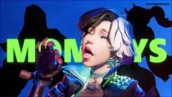 1girls 3d animated blowjob_gesture female female_only luna_snow luna_snow_(marvel_rivals) marvel marvel_rivals pumpalooza sound tagme tongue tongue_out video