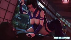 3d 3d_animation baron_von_meowsberg black_hair blender cowgirl_position female_domination japanese japanese_clothes japanese_house japanese_male katana kunoichi long_hair marvel_rivals night ninja psylocke psylocke_(marvel_rivals) self_upload shinobi sound tagme tattoo vengeance_psylocke video white_body white_female white_male white_skin