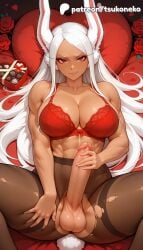 1futa 2026 abs ai_assisted ai_generated animal_ears anime artist_name boku_no_hero_academia breasts bust cock dark-skinned_female dark_skin dick erection explicit flower futanari hi_res high_quality high_resolution highres long_hair mirko miruko muscular muscular_female my_hero_academia pantyhose patreon patreon_username penis red_eyes red_flower red_rose rose rumi_usagiyama stable_diffusion testicles torn_clothes torn_legwear torn_leotard torn_pants tsukoneko valentine's_day valentines_day watermark white_hair