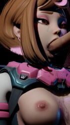 arlequinfox breasts breasts_out_of_clothes cosplay crying dzooworks fellatio juno_(overwatch) overwatch