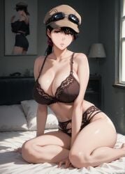 1girls 2d ai_generated ass big_ass big_breasts black_hair bleach bleach:_the_thousand-year_blood_war bra breasts breasts_bigger_than_head brown_eyes curvaceous curvaceous_female curvaceous_figure curvy curvy_figure dark_eyes hat high_quality hourglass_figure huge_breasts ikumi_unagiya inviting_to_sex large_breasts light-skin light-skinned_female lingerie lips low_ponytail mature mature_female mature_woman medium_hair milf milf-master mommy pale-skin pale-skinned_female panties ponytail posing sagging_breasts seductive seductive_look sexy_pose shiny_skin short_ponytail stable_diffusion tagmeo thick_ass thick_butt thick_thighs thighs unagiya_ikumi underwear wide_hips