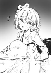 automaton cecilia_immergreen cum green_eyes green_hair handjob hololive hololive_english joints monochrome playful