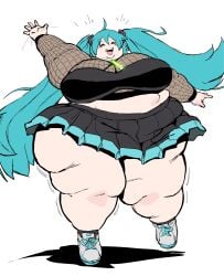 1girls ass belly big_belly big_breasts blue_hair blush breasts chubby chubby_cheeks double_chin fapolantern fat fat_arms fat_ass fat_legs female female_focus female_only fully_clothed hatsune_miku huge_ass huge_breasts huge_thighs long_hair massive_ass massive_thighs morbidly_obese morbidly_obese_female obese overweight smile solo ssbbw thick_arms thick_ass thick_thighs twintails vocaloid