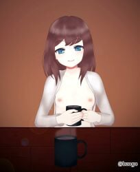 1girls 2d 2d_(artwork) 2d_artwork areola areolae belly blue-eyed_female blue_eyes breasts brown-haired_female brown_hair bzogo closed_mouth_smile cup digital digital_art digital_drawing digital_drawing_(artwork) digital_media digital_media_(artwork) drawing eyebrows_visible_through_hair female female_focus female_only fingernails fingers flat_breasts flat_chested half_naked half_nude hana_macchia high_resolution highres lean_figure long_hair looking_at_viewer midriff naked naked_female naked_woman narrow_waist nijisanji nijisanji_id nipples nude nude_female nudity orange_background petite petite_body petite_breasts petite_female petite_girl petite_tits pink_areola pink_areolae pink_nipples semi_nude shoulders simple_background skinny skinny_female skinny_girl skinny_waist slender_body slender_waist slim_female slim_waist small_breast small_breasts smile smiley_face smiling smiling_at_viewer smooth_chest solo tiny_breasts uncensored uncensored_breasts uncensored_nipples upper_body virtual_youtuber
