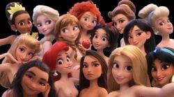 aladdin_(1992_disney_film) anna_(frozen) apple ariel_(the_little_mermaid) aurora_(sleeping_beauty) beauty_and_the_beast_(1991_film) belle_(beauty_and_the_beast) brave cinderella_(1950_film) cinderella_(disney) crossover disney disney_princess elsa_(frozen) fa_mulan frozen_(film) jasmine_(aladdin) merida moana moana_waialiki mulan_(1998_film) nude nude_filter pocahontas pocahontas_(character) princess rapunzel_(tangled) royalty sleeping_beauty_(1959_film) snow_white_(disney) snow_white_and_the_seven_dwarfs_(1937_film) tangled the_little_mermaid_(1989_film) the_princess_and_the_frog tiana wreck-it_ralph