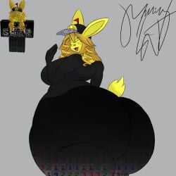 1girls big_ass big_breasts burningcat80 female furry gigantic_ass hat laughter oc oc_character oc_request rabbit_ears rabbit_girl rabbit_tail reference_image roblox roblox_avatar robloxian self_upload tagme